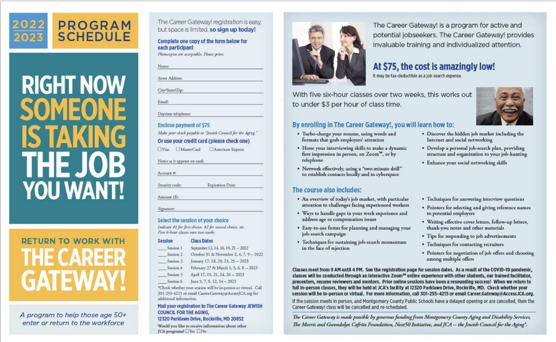 The Career Gateway - Jewish Council for the Aging of Greater Washington ...