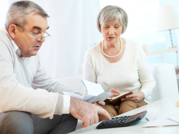 couple looking over paperwork