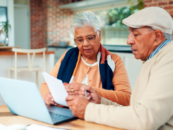 couple checking finances