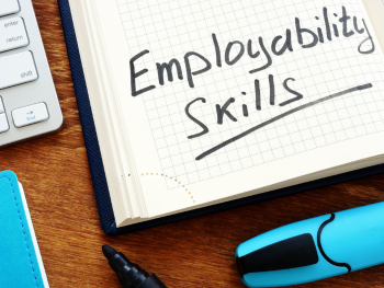 page with words "employability skills"
