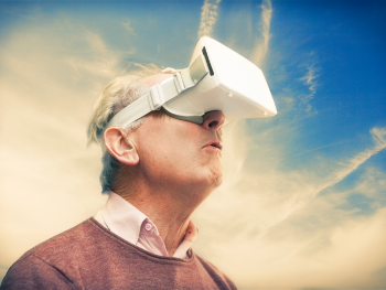 man with v.r. headset